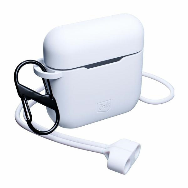 3MK Silicon Case Apple AirPods 3 + carabiner white