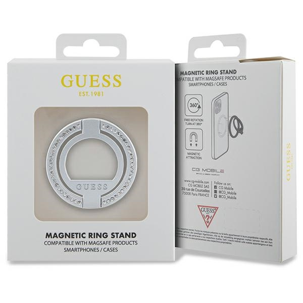 Guess MagSafe Ring Stand GUMRSALDGS silver Rhinestone