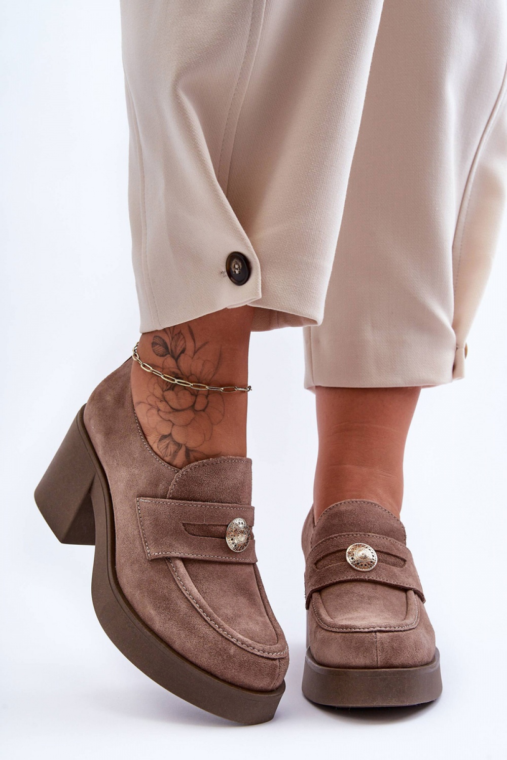  Heeled low shoes model 183948 Step in style  beige