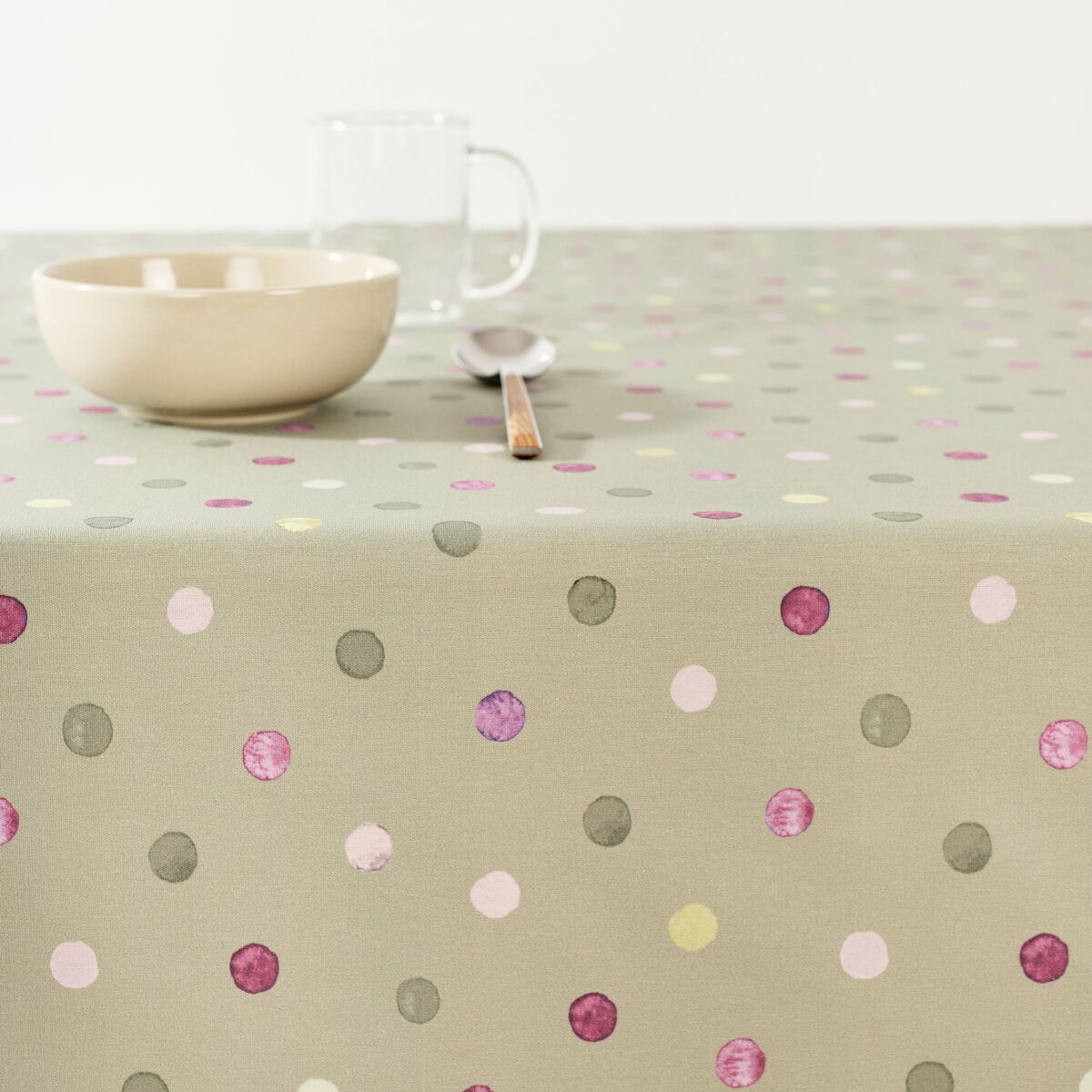Tablecloth Belum Green 300 x 155 cm Spots