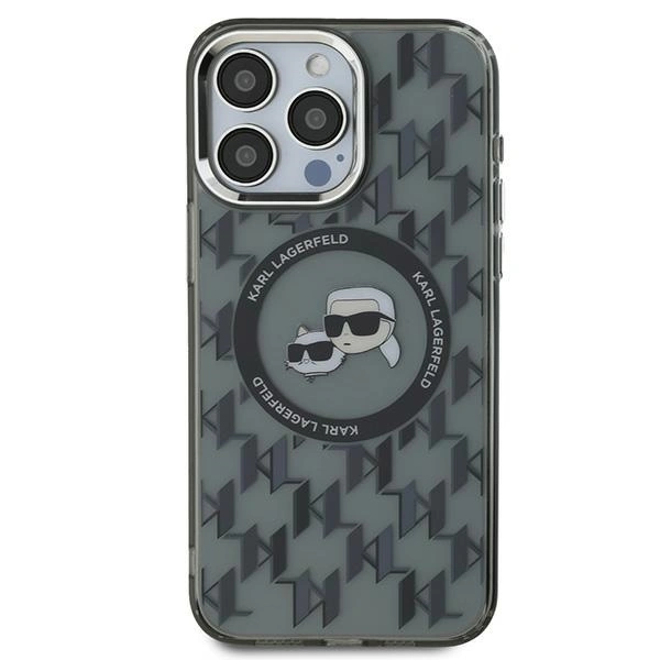Karl Lagerfeld KLHMP15LHMCKMHK Apple iPhone 15 Pro IML Monogram Karl&Choupette Head MagSafe black