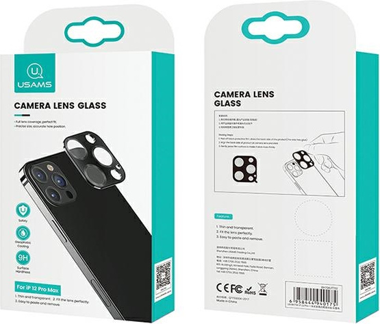 USAMS Camera Lens Glass Apple iPhone 12 Pro metal silver BH704JTT01 (US-BH704)