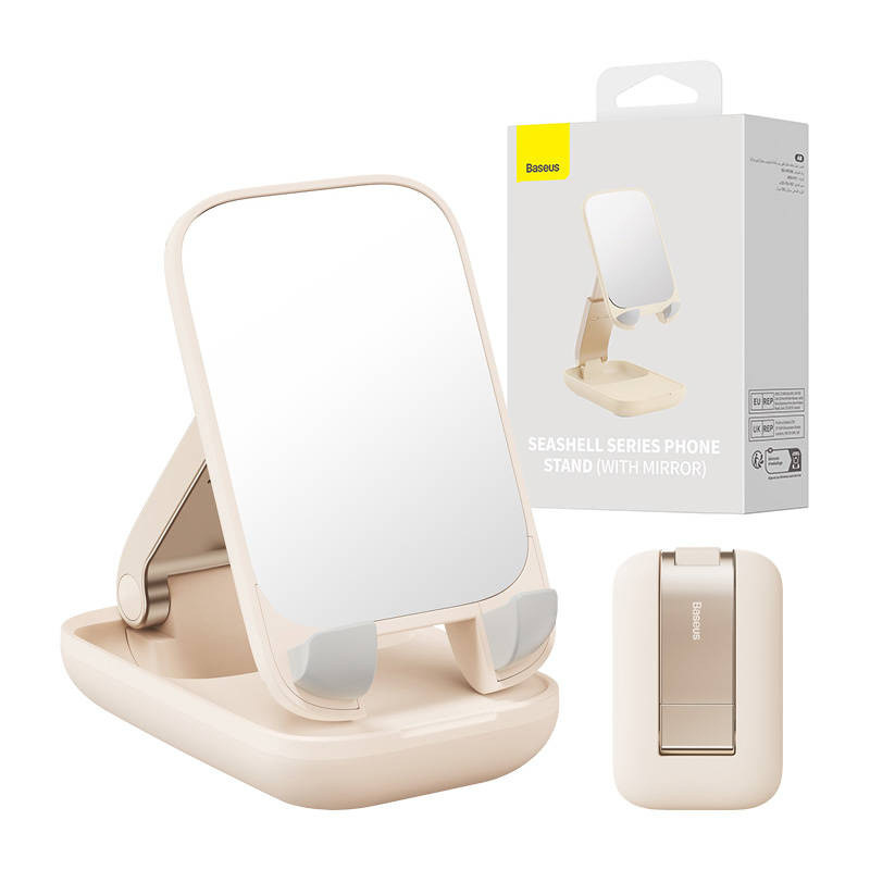Baseus Folding Phone Stand Mirror (light pink)