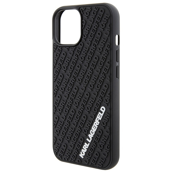 Karl Lagerfeld KLHCP15S3DMKRLK Apple iPhone 15 hardcase 3D Rubber Multi Logo black