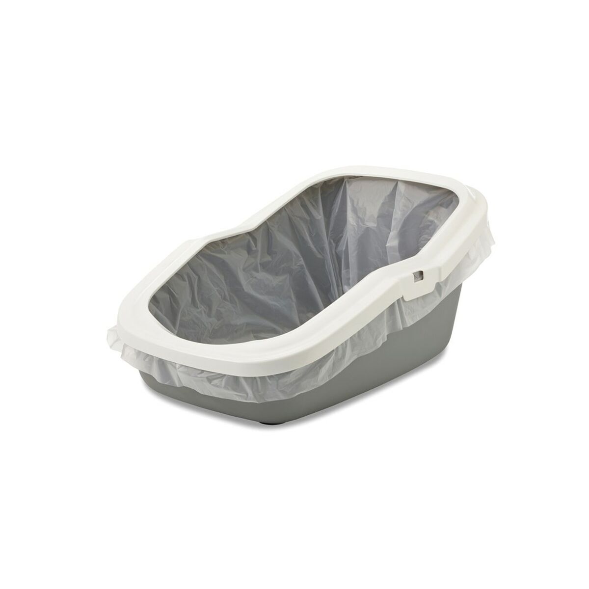 Cat Litter Box Savic White Grey Plastic