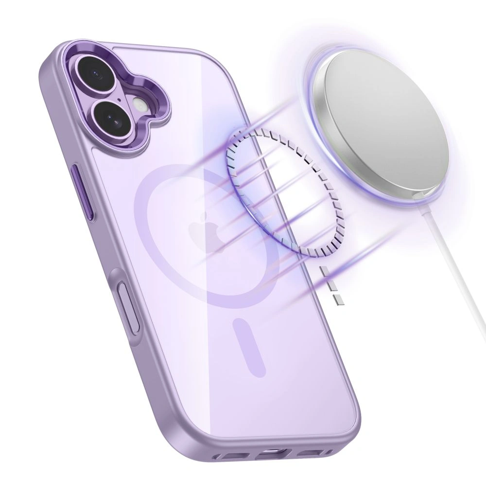 Etui Tech-Protect MagMat MagSafe do Apple iPhone 17 Lavender/clear
