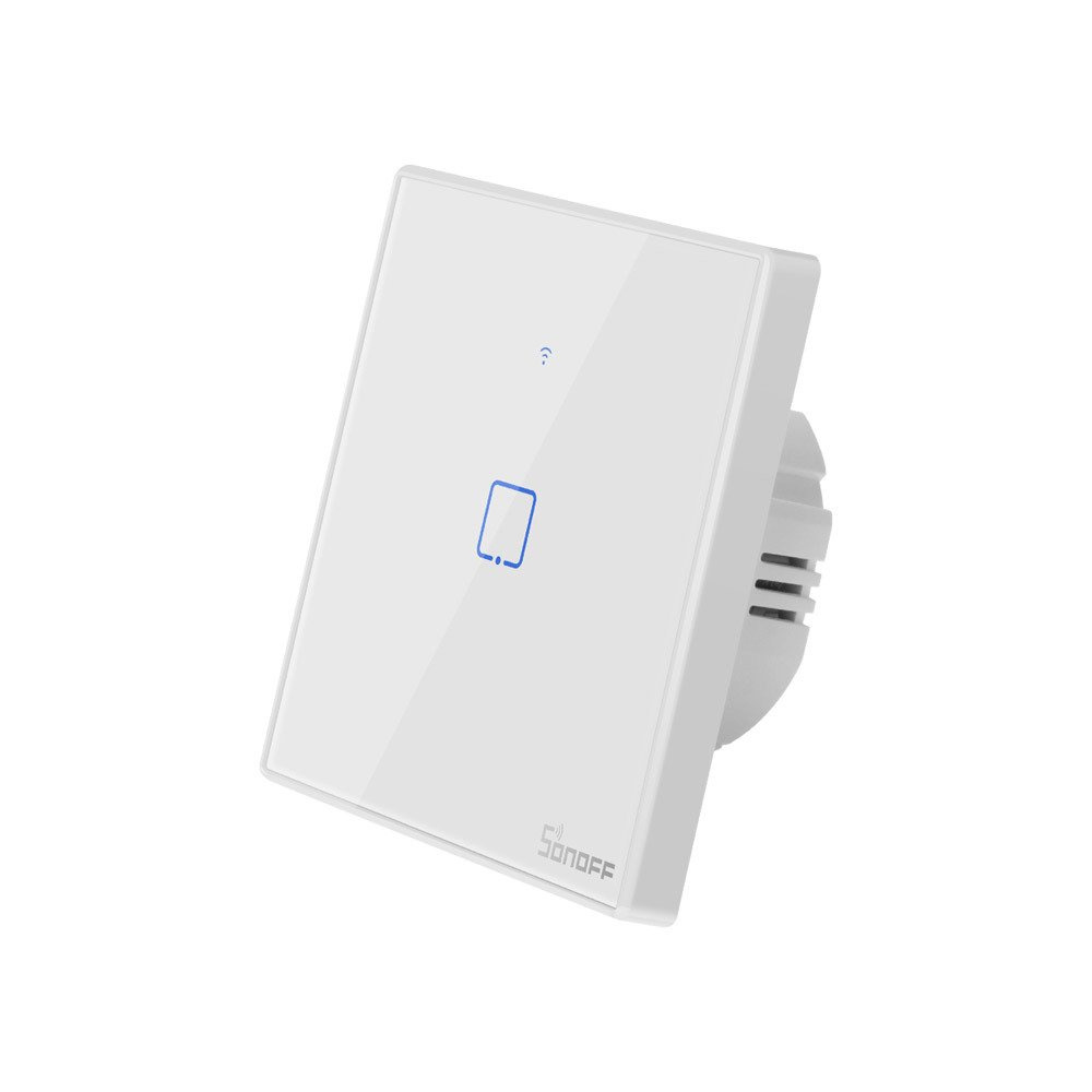 Touch light switch WiFi + RF 433 Sonoff T2 EU TX (1-channel) white