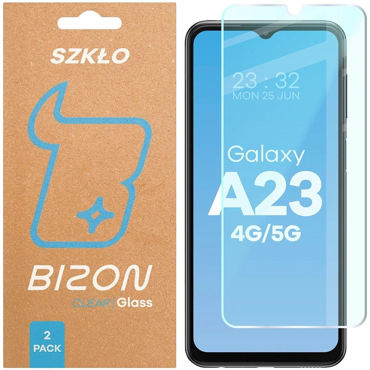 Szkło hartowane Bizon Glass Clear Duo do Samsung Galaxy A23 4G / 5G [2 PACK]