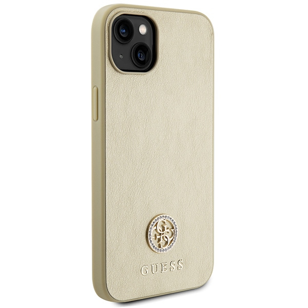 Guess GUHCP15MPS4DGPD Apple iPhone 15 Plus hardcase Strass Metal Logo gold