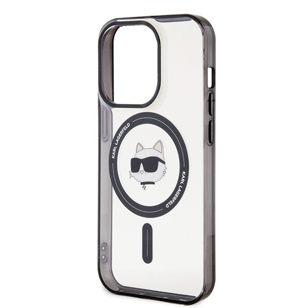 Karl Lagerfeld KLHMP15LHCHNOTK Apple iPhone 15 Pro hardcase IML Choupette`s Head MagSafe transparent