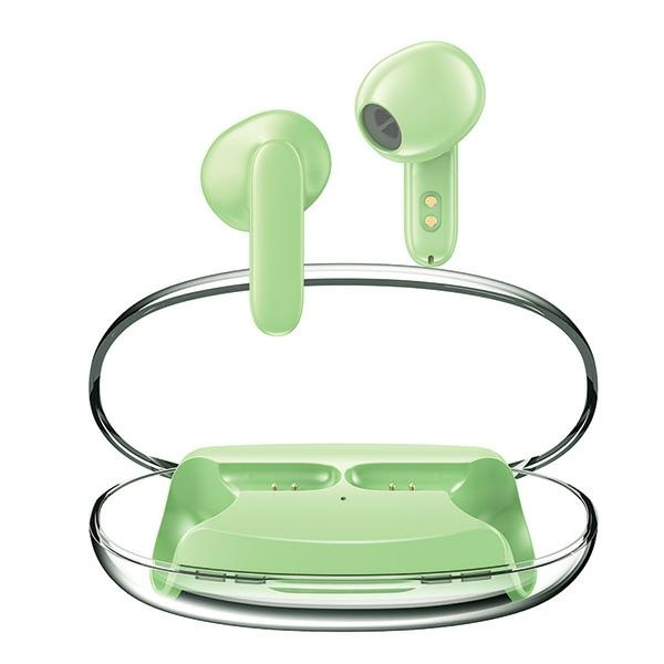AWEI T85 ENC Bluetooth 5.3 TWS headphones + docking station green