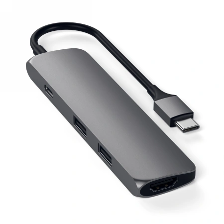 Satechi 4-in-1 Slim Multiport Adapter 4K USB-C / 2xUSB-A, USB-C, 4K HDMI