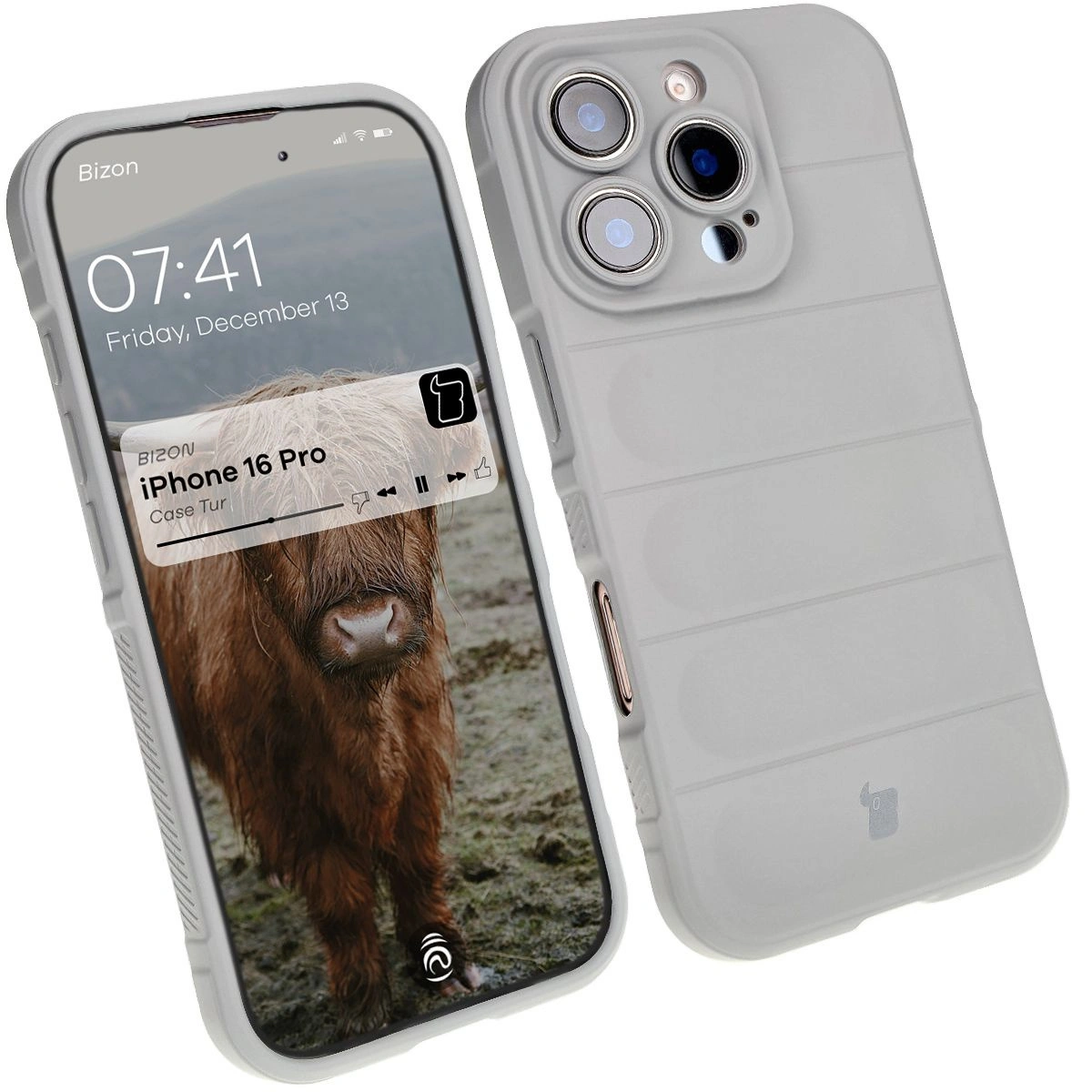 Bizon Case Tur Apple iPhone 16 Pro light grey