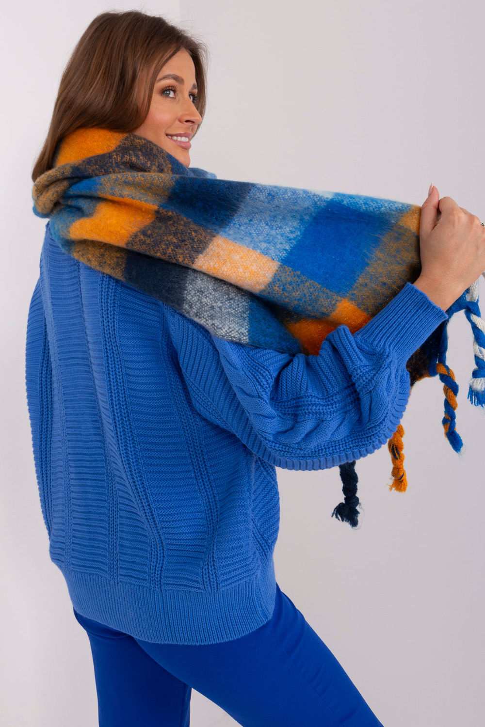  Shawl model 191716 AT  blue