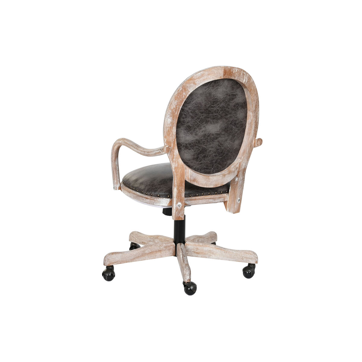 Chair DKD Home Decor Black Dark brown 52 x 50 x 88 cm