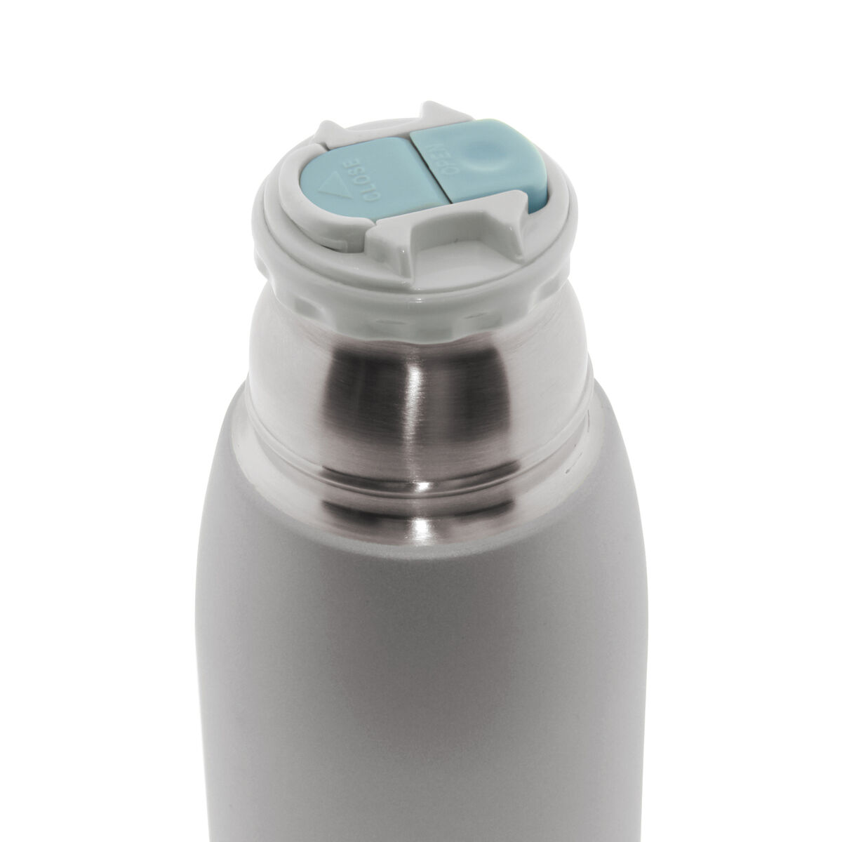 Travel thermos flask JATA 920 1 L Grey Metal Stainless steel Plastic