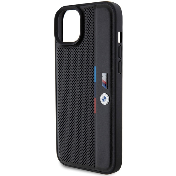BMW BMHCP15M23PUPVK Apple iPhone 15 Plus / 14 Plus hardcase Perforated Tricolor Line black