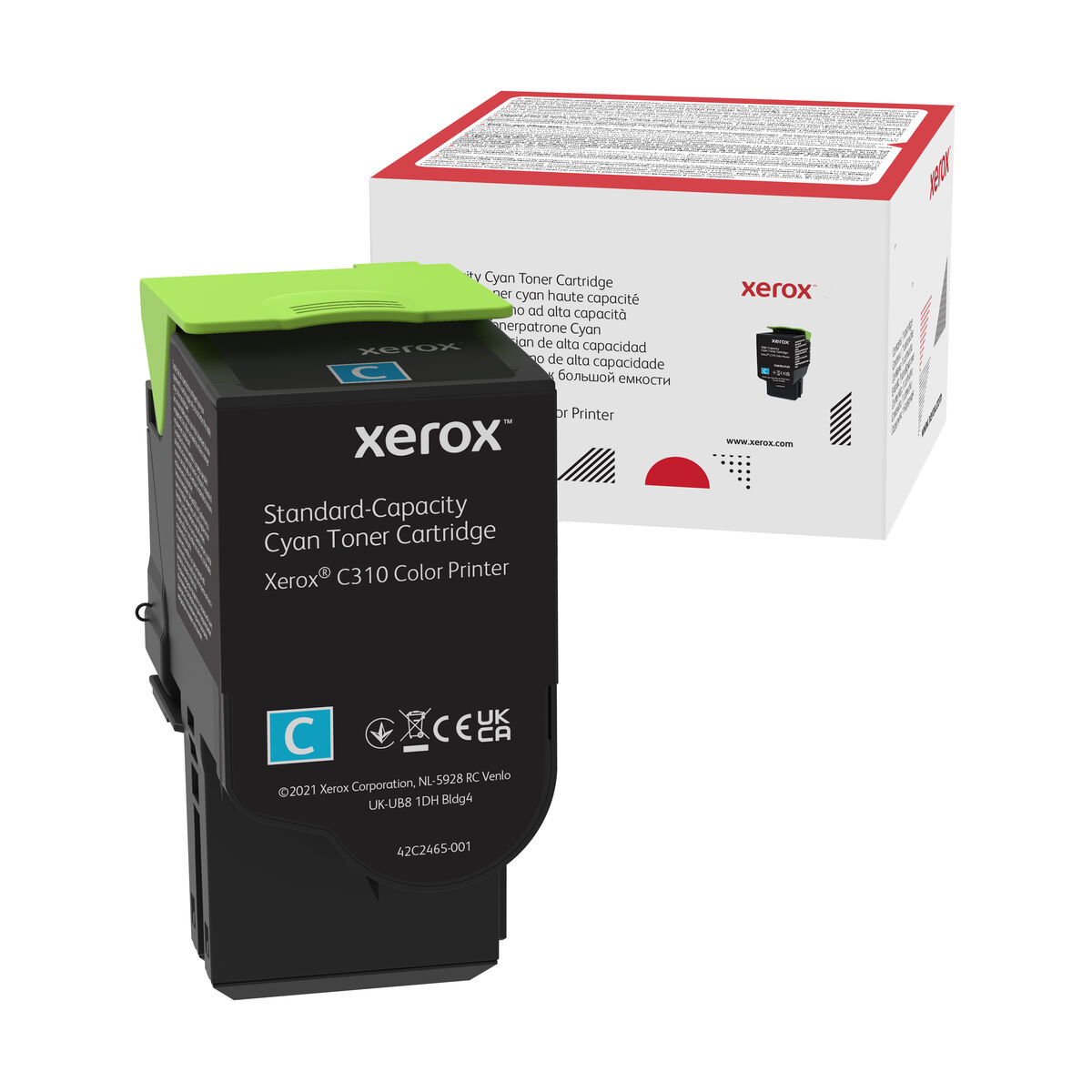 Toner Kompatybilny Xerox Xerox C310/C315 Cartucho de tóner cian de capacidad estándar (2000 páginas) Turkusowy