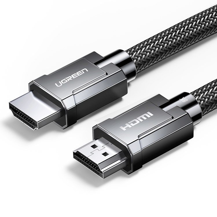 Ugreen HDMI 2.1 cable 8K 60 Hz / 4K 120 Hz 3D 48 Gbps HDR VRR QMS ALLM eARC QFT 1,5 m gray (HD135 70320)