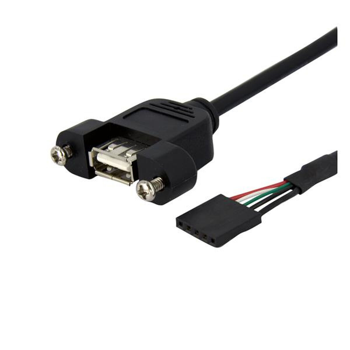 USB Cable Startech USBPNLAFHD3 Black 90 cm