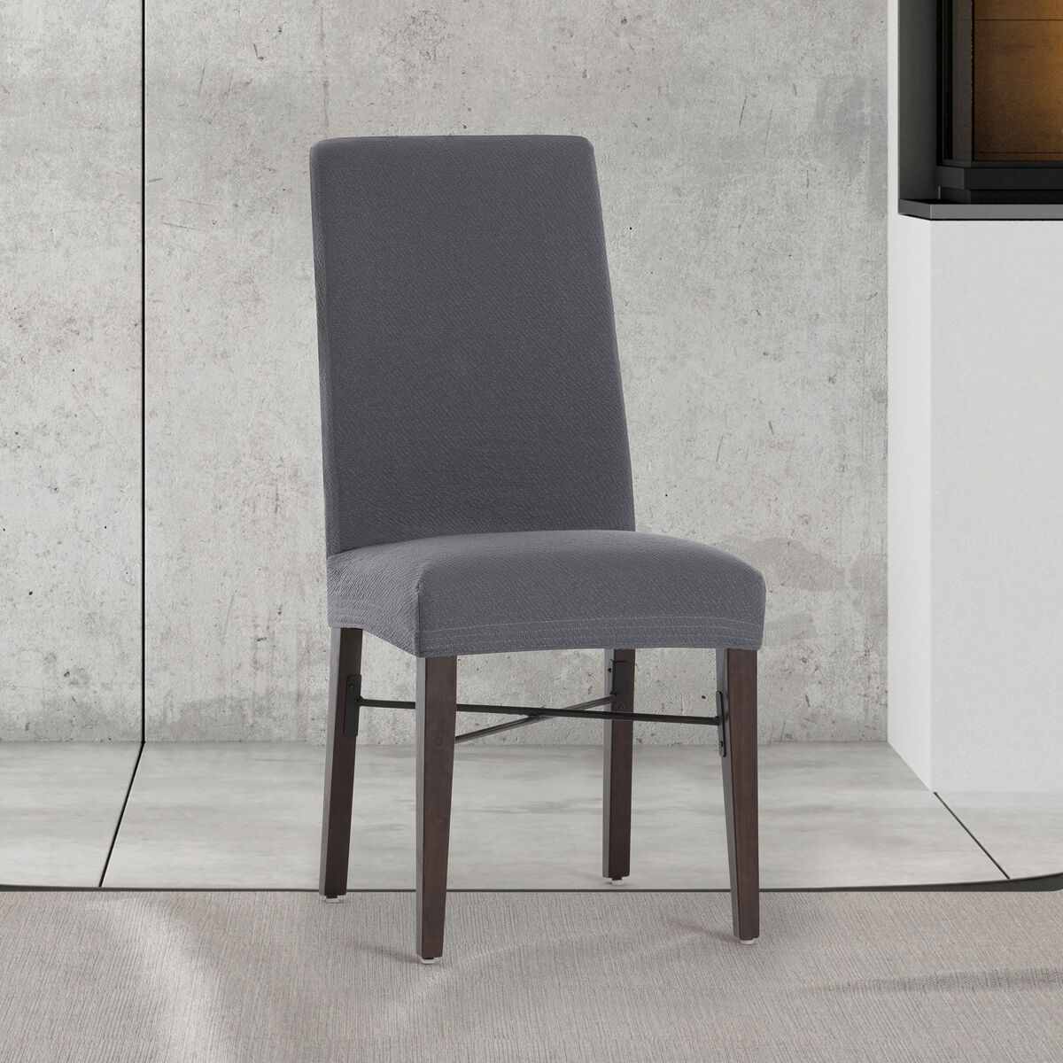 Chair Cover Eysa BRONX Dark grey 50 x 55 x 50 cm 2 Units