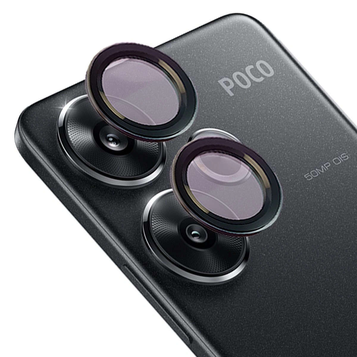 Bizon Glass Snap Lens Xiaomi Poco F6 black frame