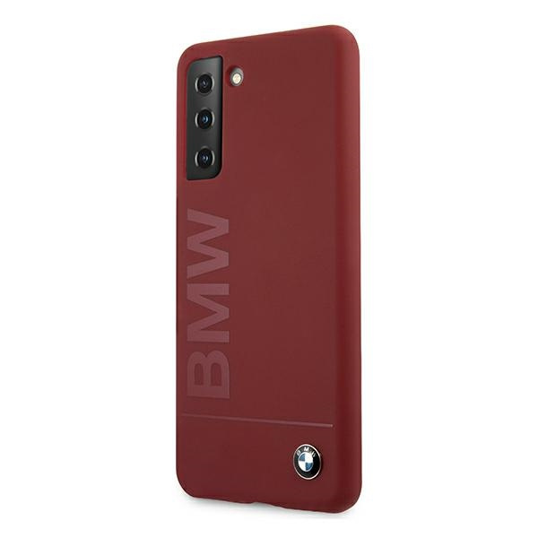 BMW BMHCS21MSLBLRE Samsung Galaxy S21+ Plus red hardcase Silicone Signature Logo