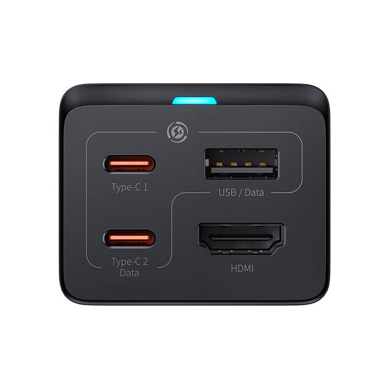 Baseus GaN5 Pro Wall Charger 2xUSB-C + USB + HDMI, 67W (black)