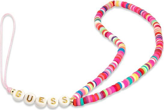 Guess GUSTGMPP Phone Strap multicolor pink Heishi Beads