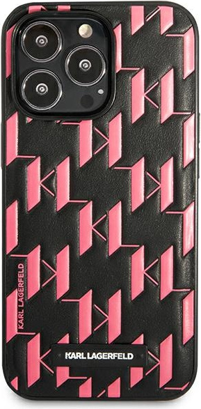 Karl Lagerfeld KLHCP13LMNMP1P Apple iPhone 13 Pro hardcase pink Monogram Plaque