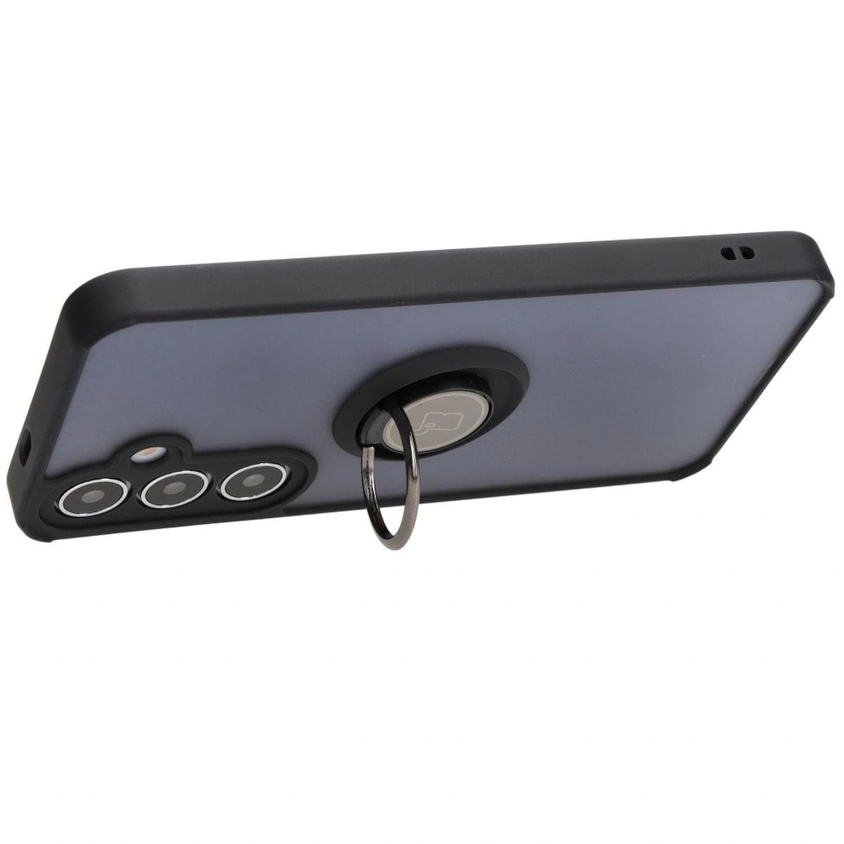 Bizon Case Hybrid Ring Samsung Galaxy S24 Plus smoky with a black frame