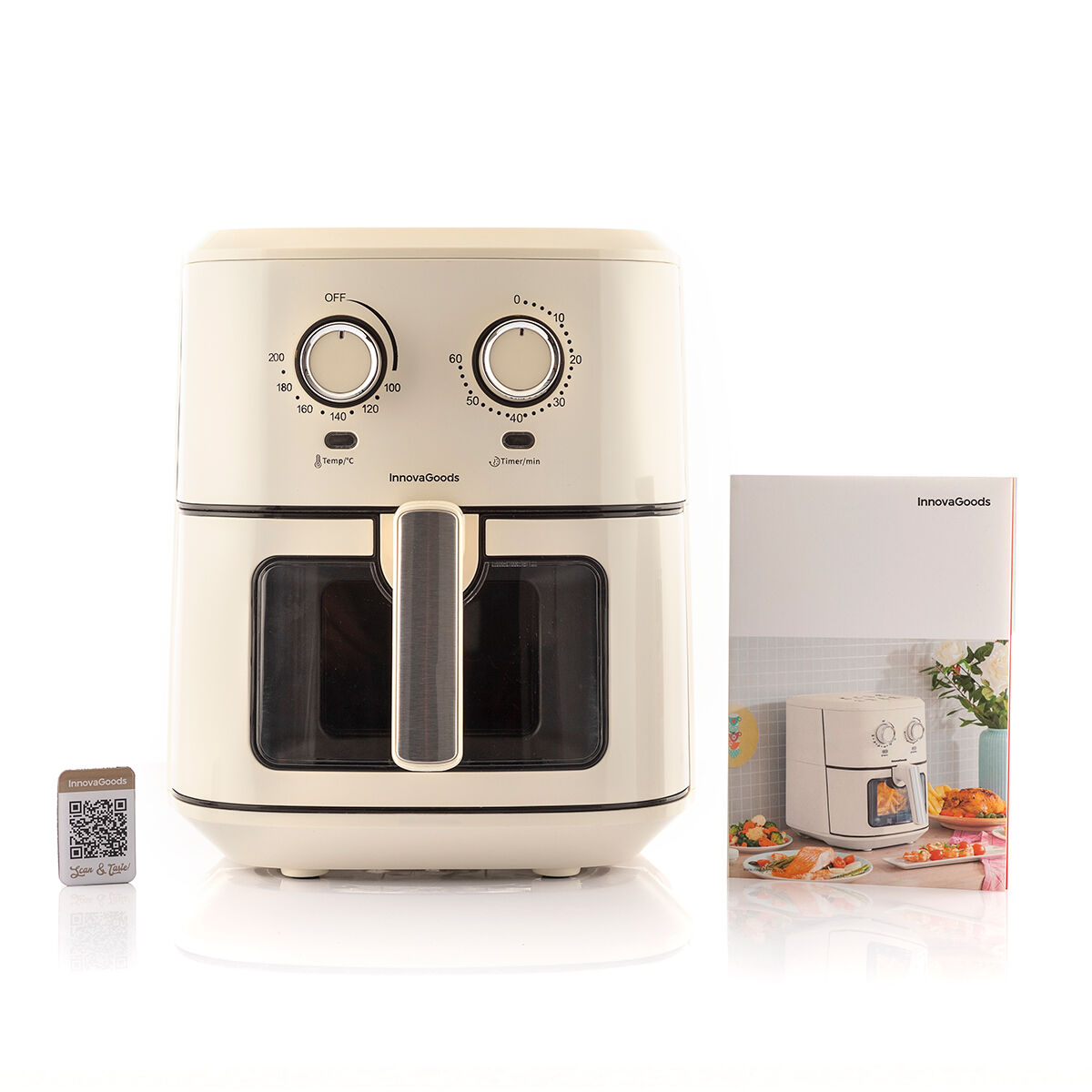 No-Oil Fryer InnovaGoods Vynner Pro 6500 Stainless steel Cream 1700 W 6,5 L No-Oil Fryer InnovaGoods Vynner Pro 6500 Stainless steel Cream 1700 W 6,5 L