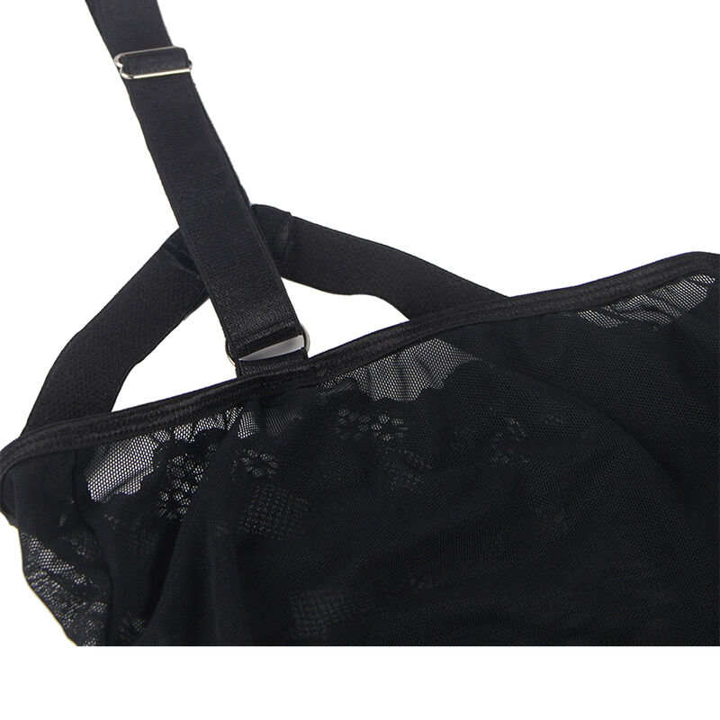SUBBLIME - TEDDY WITH GARTER STRAP DETAIL CHEST BLACK S/M SUBBLIME - TEDDY WITH GARTER STRAP DETAIL CHEST BLACK S/M