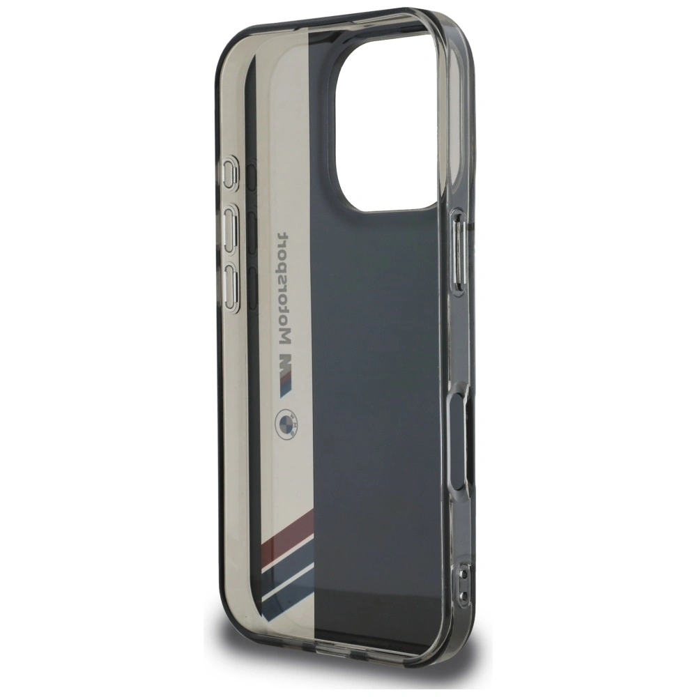 BMW Motorsport IML Vertical Stripe Apple iPhone 16 Pro Max black