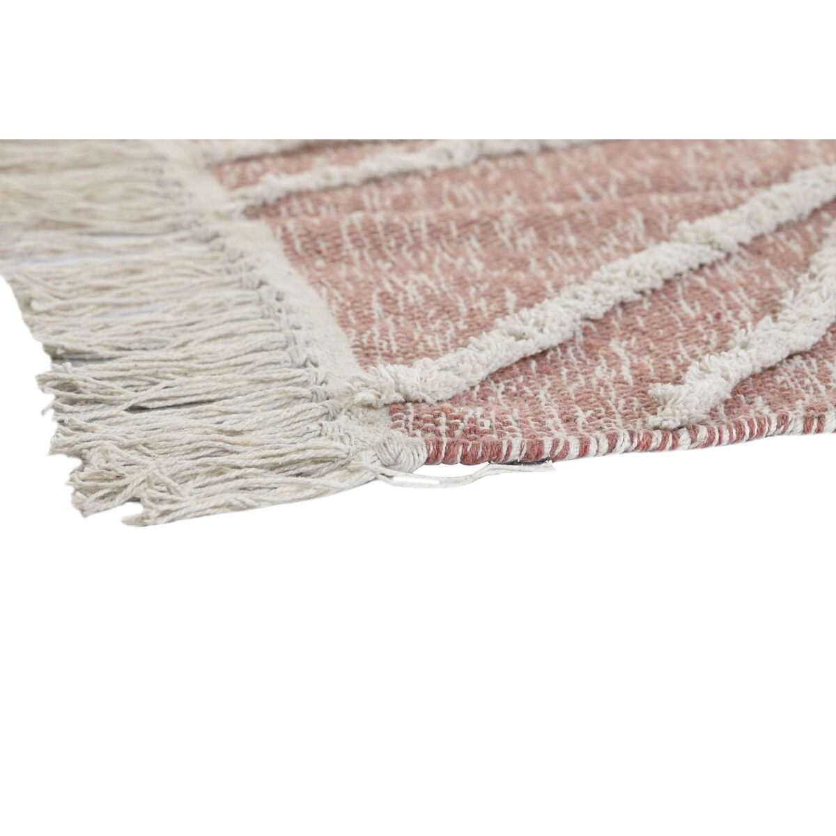 Teppich DKD Home Decor Rosa Terrakotta Weiß Randbereich Urban (160 x 230 x 1 cm)