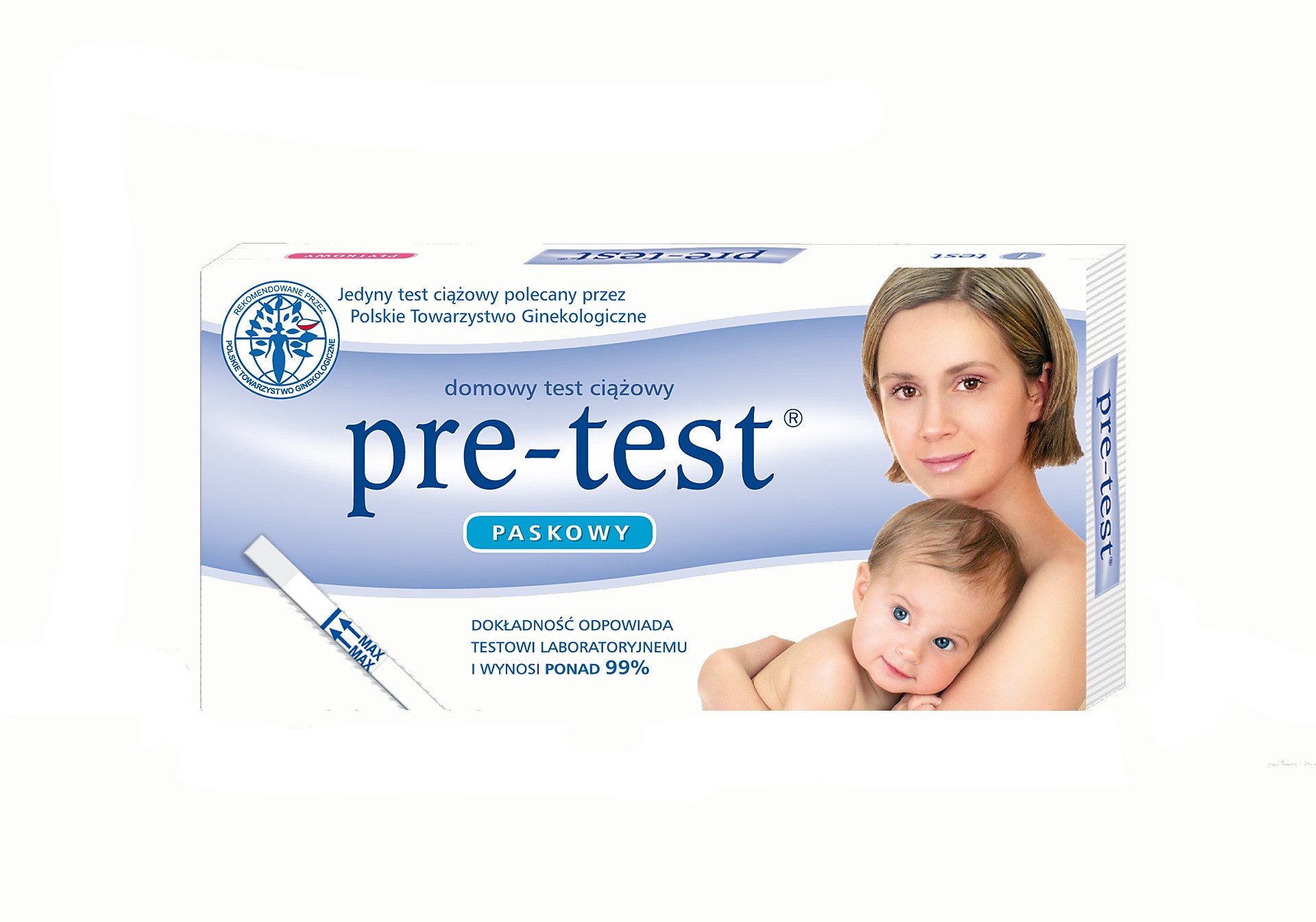 Pre-Test Test ciążowy paskowy  1+1 szt. gratis