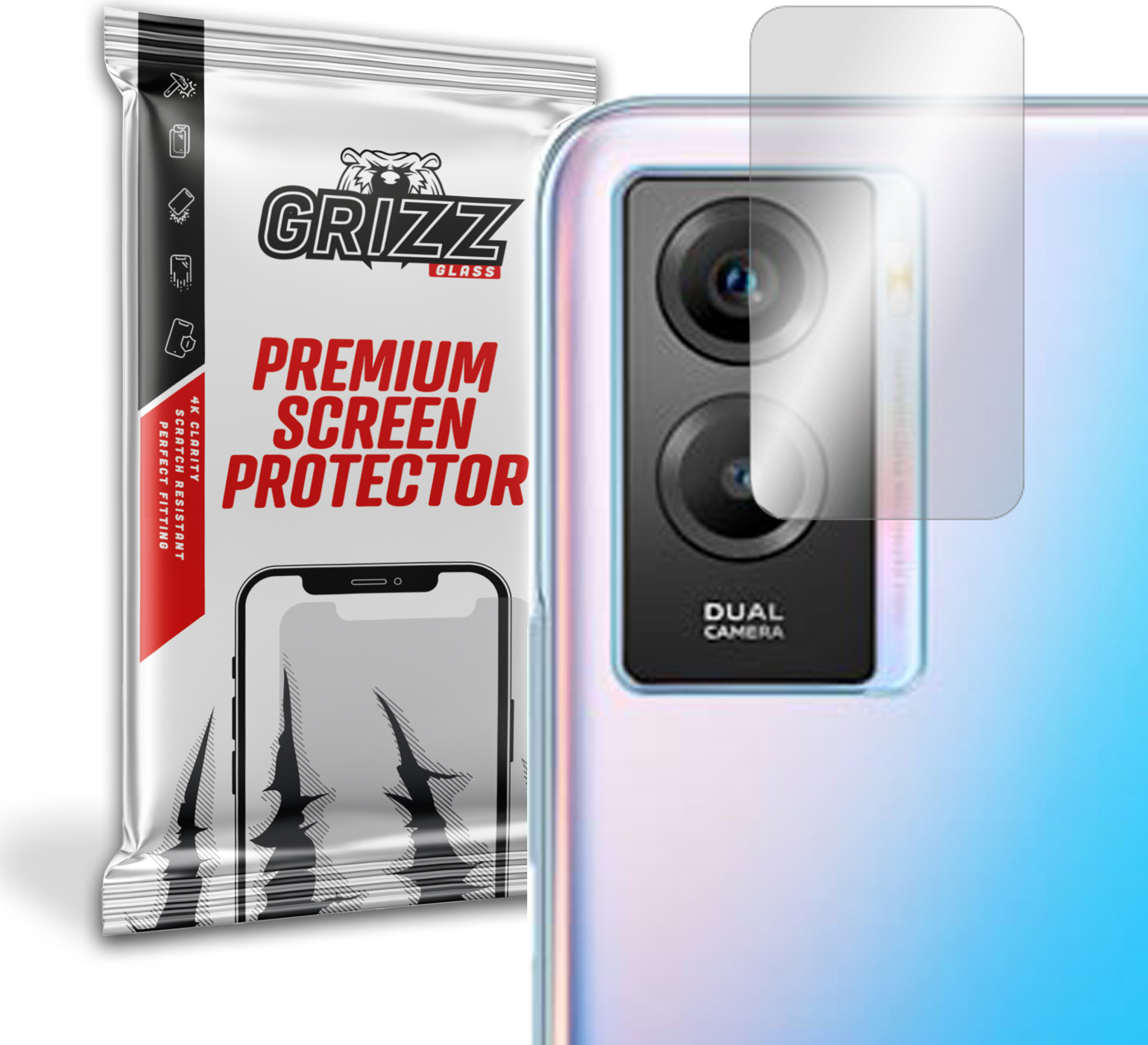 GrizzGlass HybridGlass Camera Vivo Y55s 5g