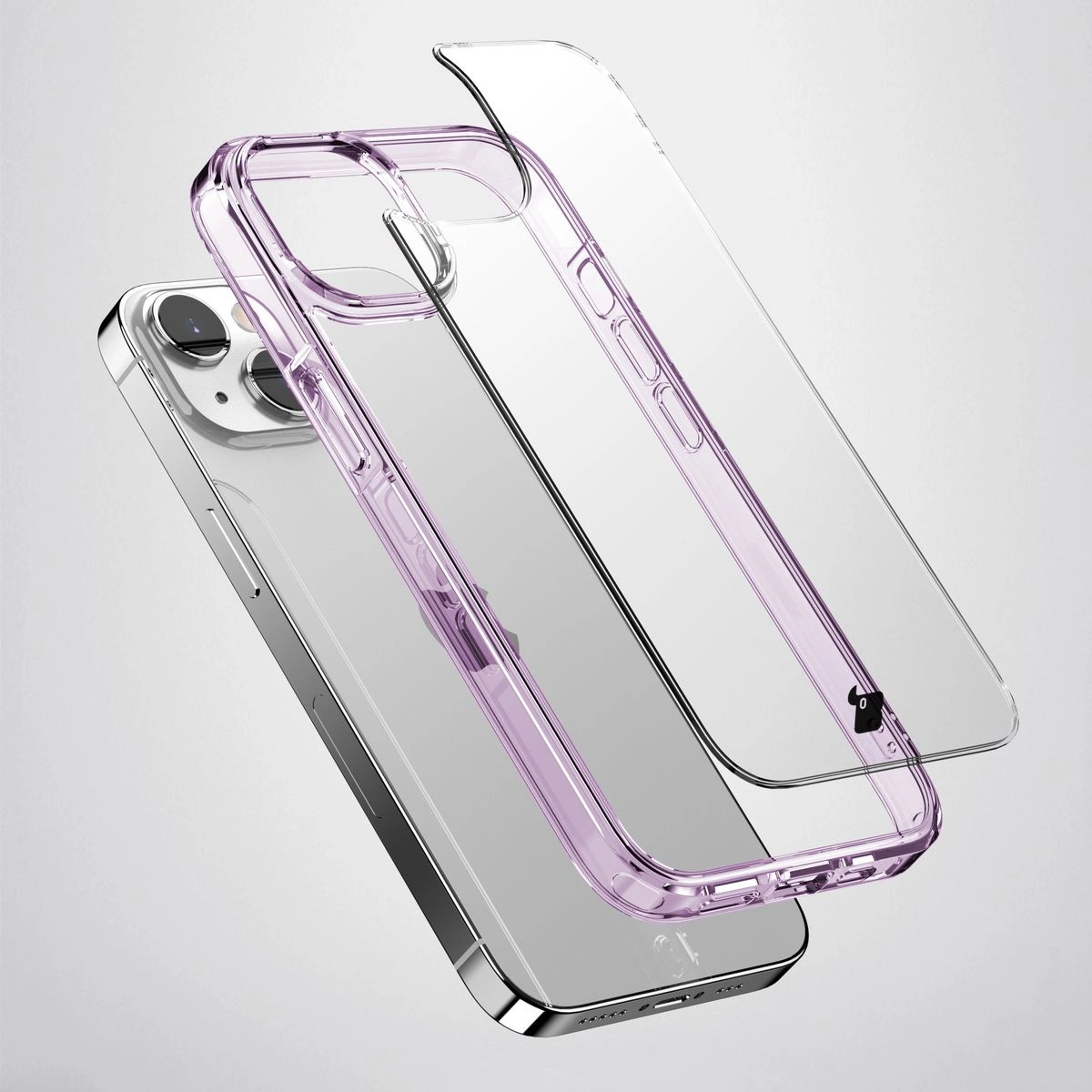 Bizon Case Halo for Apple iPhone 15 transparent-purple