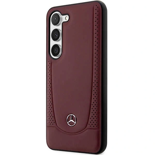 Mercedes MEHCS23SARMRE Samsung Galaxy S23 hardcase Leather Urban Bengale red