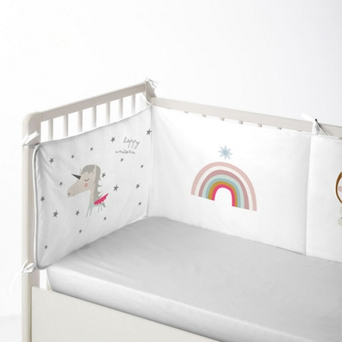 Ochraniacz na łóżeczko Haciendo el Indio Unicorn Pink (60 x 60 x 60 + 40 cm)