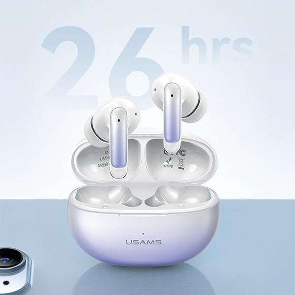 USAMS X-don Series wireless in-ear headphones ENC TWS Bluetooth 5.3 purple blue