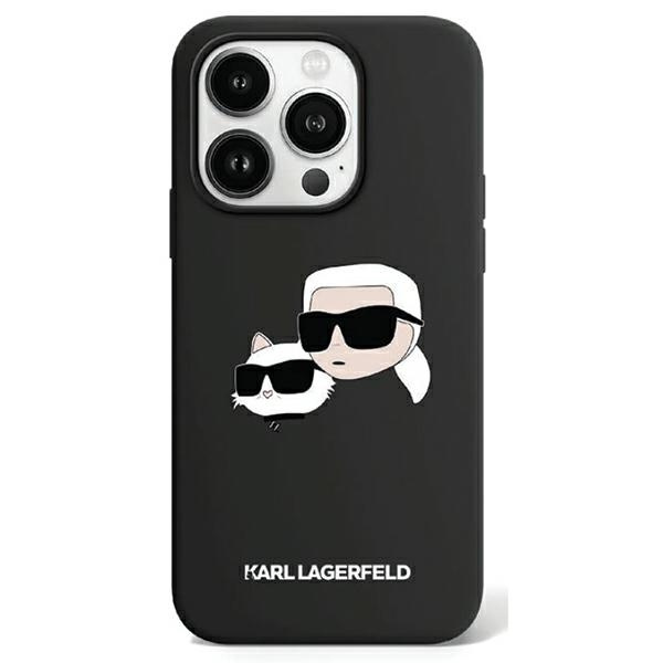 Karl Lagerfeld KLHMP15LSKCHPPLK Apple iPhone 15 Pro hardcase Silicone Karl & Choupette MagSafe black