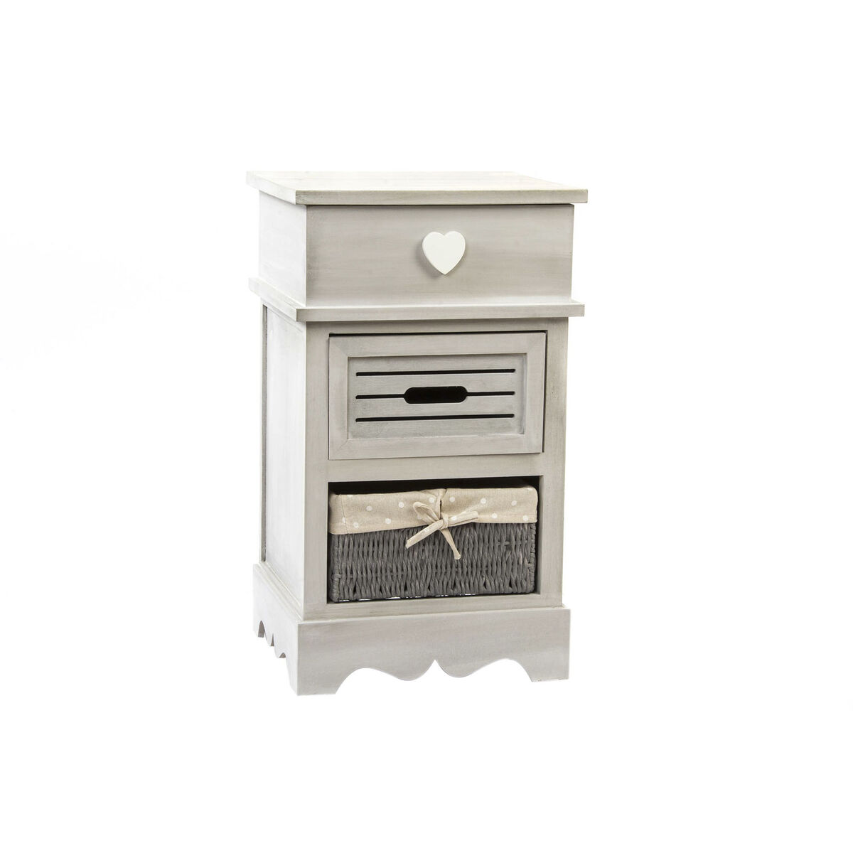 Chest of drawers DKD Home Decor Grey Beige Wood (36 x 31 x 61 cm)