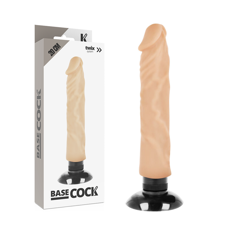 BASECOCK - REALISTIC VIBRATOR 2-1 FLESH 20 CM