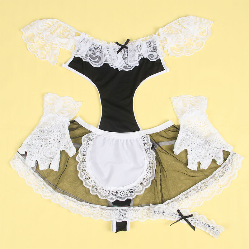 SUBBLIME - 954314 SEXY MAID COSTUME BLACK/WHITE L/XL