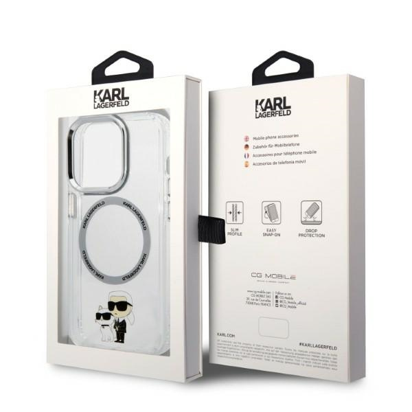 Karl Lagerfeld KLHMP14XHNKCIT Apple iPhone 14 Pro Max hardcase transparent IML NFT Karl&Choupette Magsafe