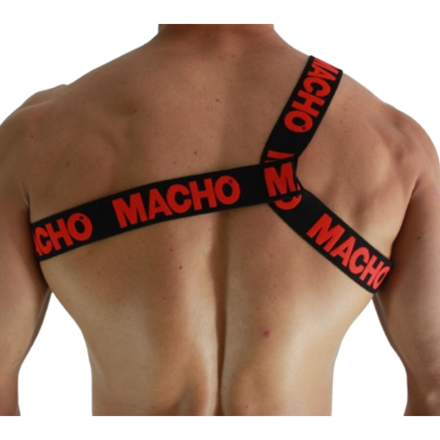 MACHO - ROMAN HARNESS RED S/M