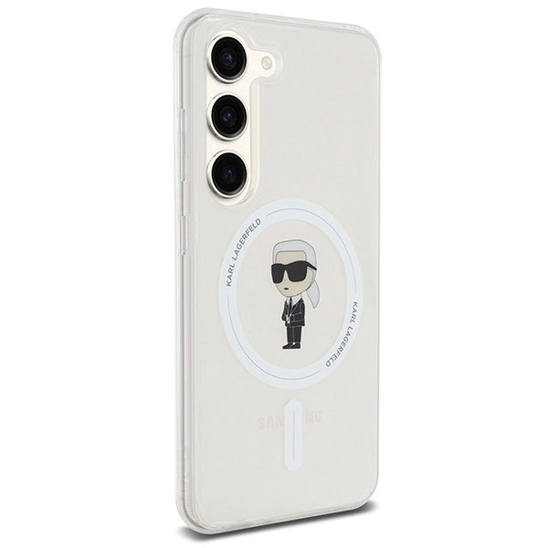 Karl Lagerfeld KLHMS23SHFCKNOT Samsung Galaxy S23 hardcase IML Ikonik MagSafe transparent
