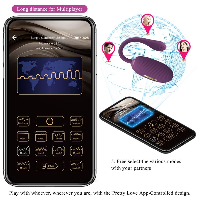 PRETTY LOVE - DOREEN PURPLE RECHARGEABLE VIBRATING EGG PRETTY LOVE - DOREEN PURPLE RECHARGEABLE VIBRATING EGG