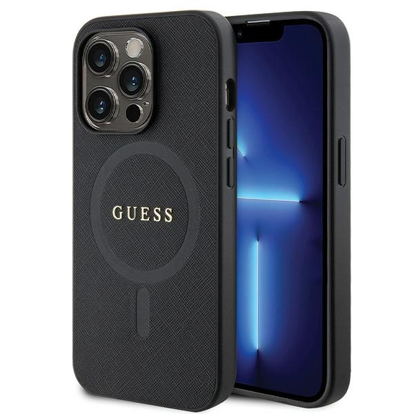 Guess GUHMP14LPSAHMCK Apple iPhone 14 Pro hardcase Saffiano MagSafe black